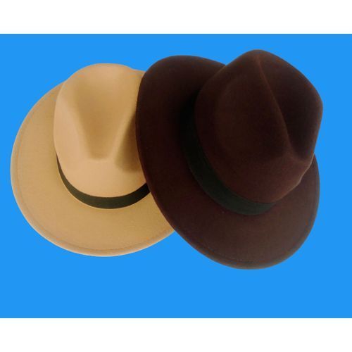 Quality Fedora Hat (Coffee And Light Brown Colour)