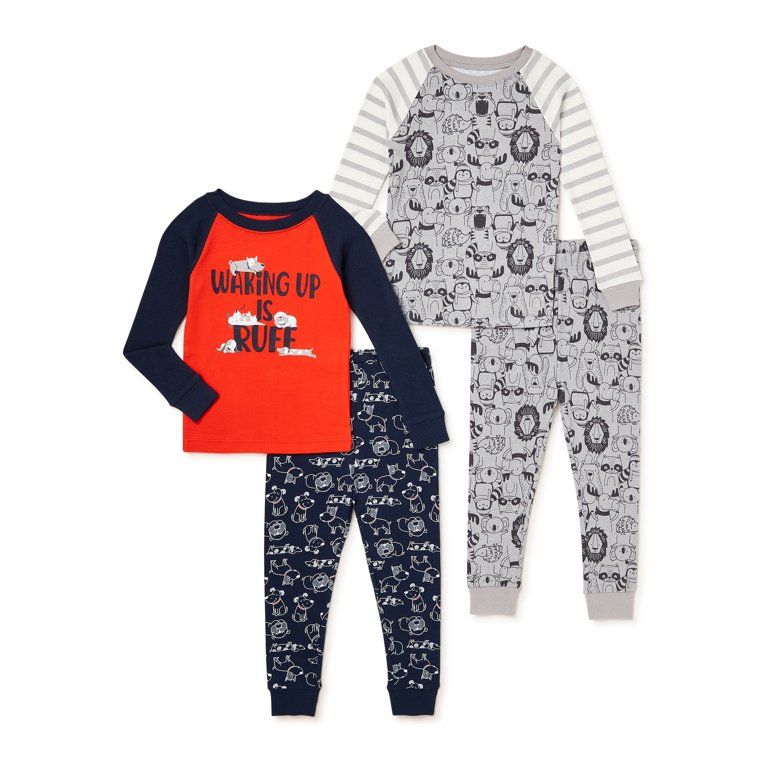 Boys Waking Up Is Ruff Cotton Snug Fit Pyjamas Sleepwear( SIZE RUNS SMALL)
