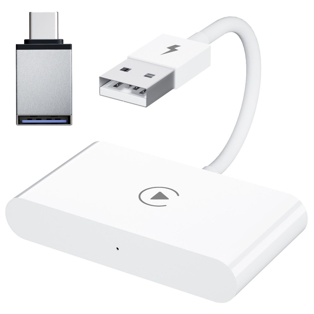 Suitable for Apple mobile phone Carplay original car wired to wireless intelligent AI BOX box car adapter white