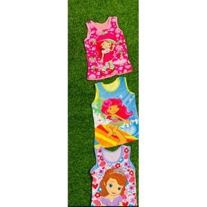 Girls Character Singlets, Top - 6 Pieces
