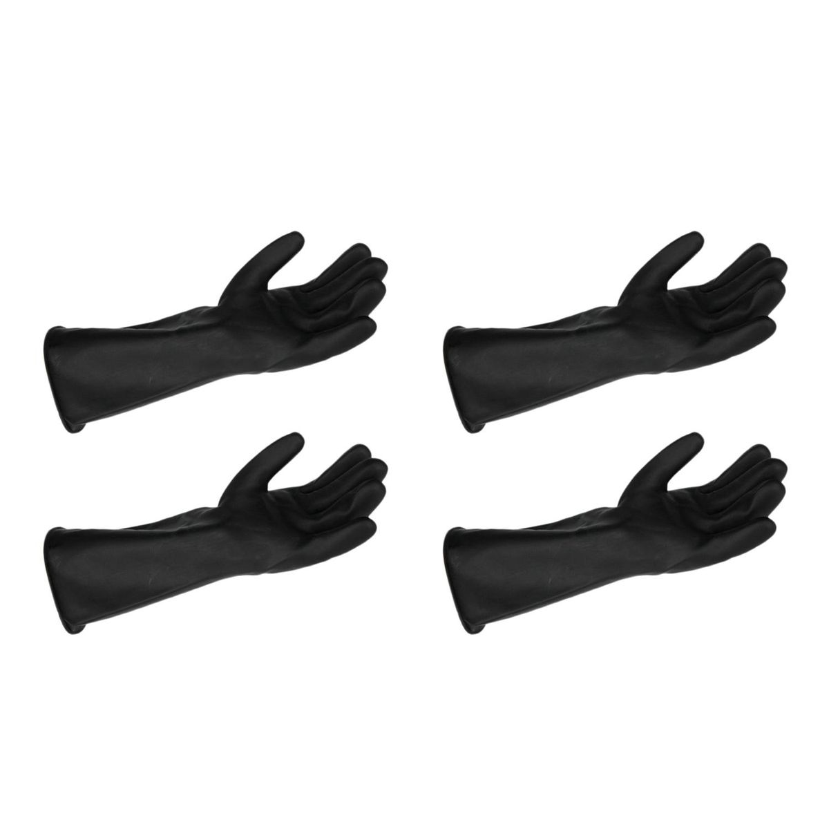 2 Pairs Latex Gloves Acid and Alkali Resistant Industrial Chemical Resistant Labor Protection Wear-Resistant Two-Color