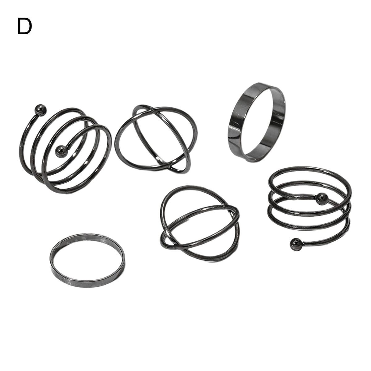 1 Set Knuckle Rings Geometric Punk Unisex Electroplating-