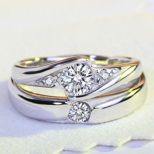 Couple Rings For Women Men Simple Crown