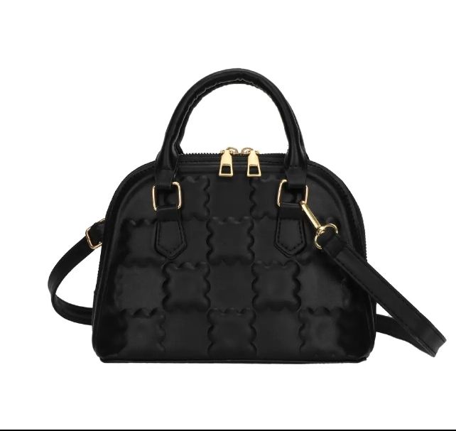 Ladies Lovely Cube Design Handbag- Black