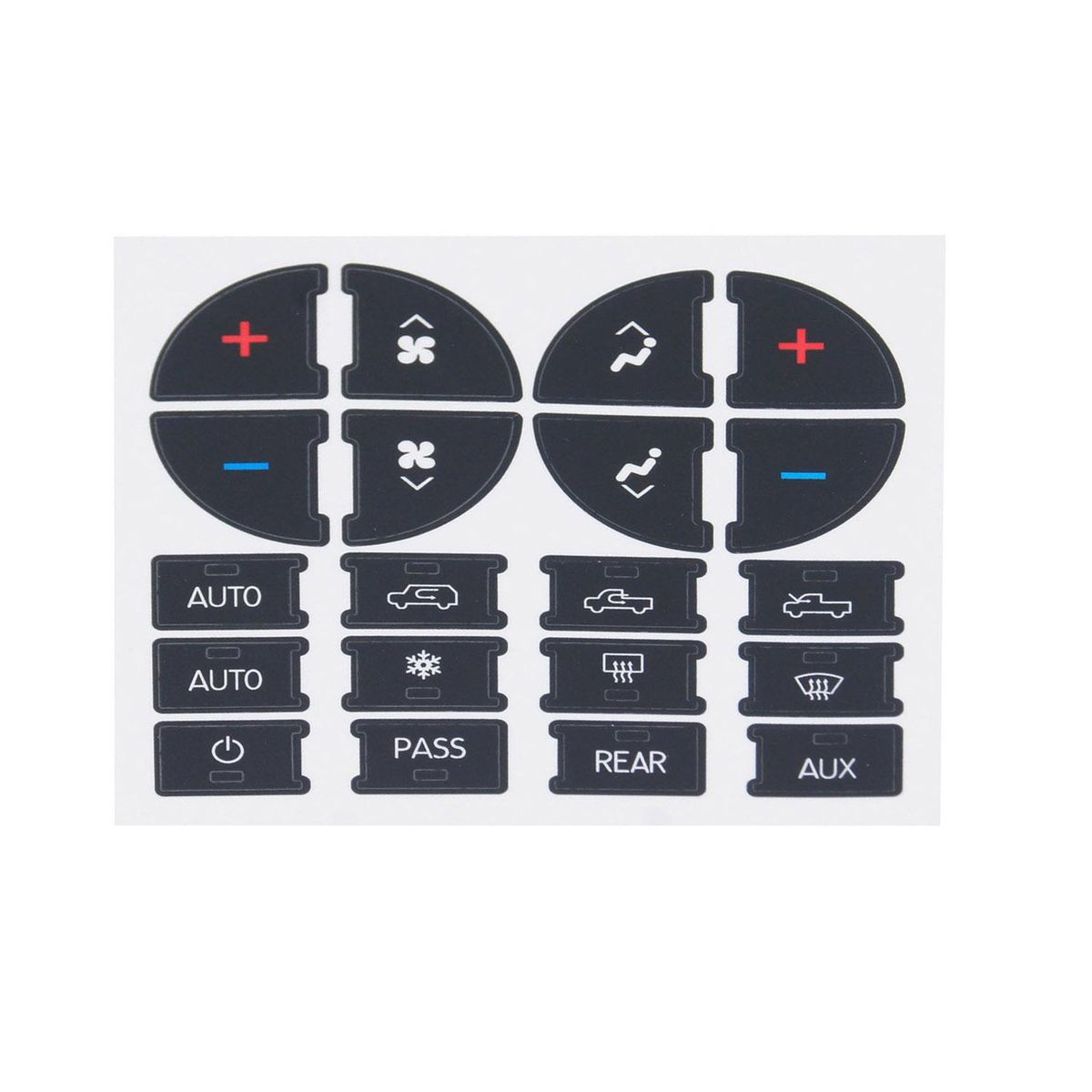 AC Dash Button Sticker Repair Kit AC Panel Decals & Radio Button Repair Decal Set Replacement for Chevrolet GMC Tahoe 2007-2015