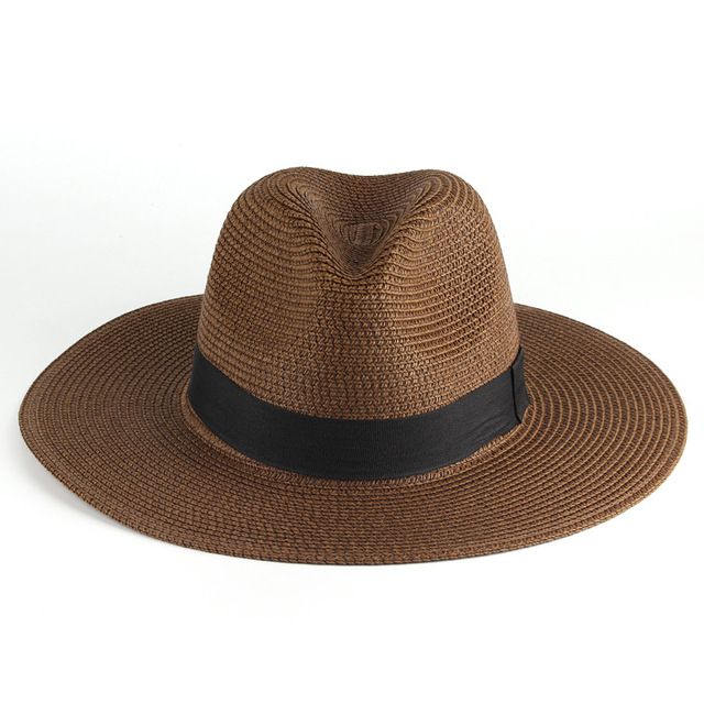 Adjustable Classic Panama Hat Traditional Weaving Of The Ecuadorian Toquilla Straw Hat Handmade In Ecuador Sun Hats Beach Cap Brown