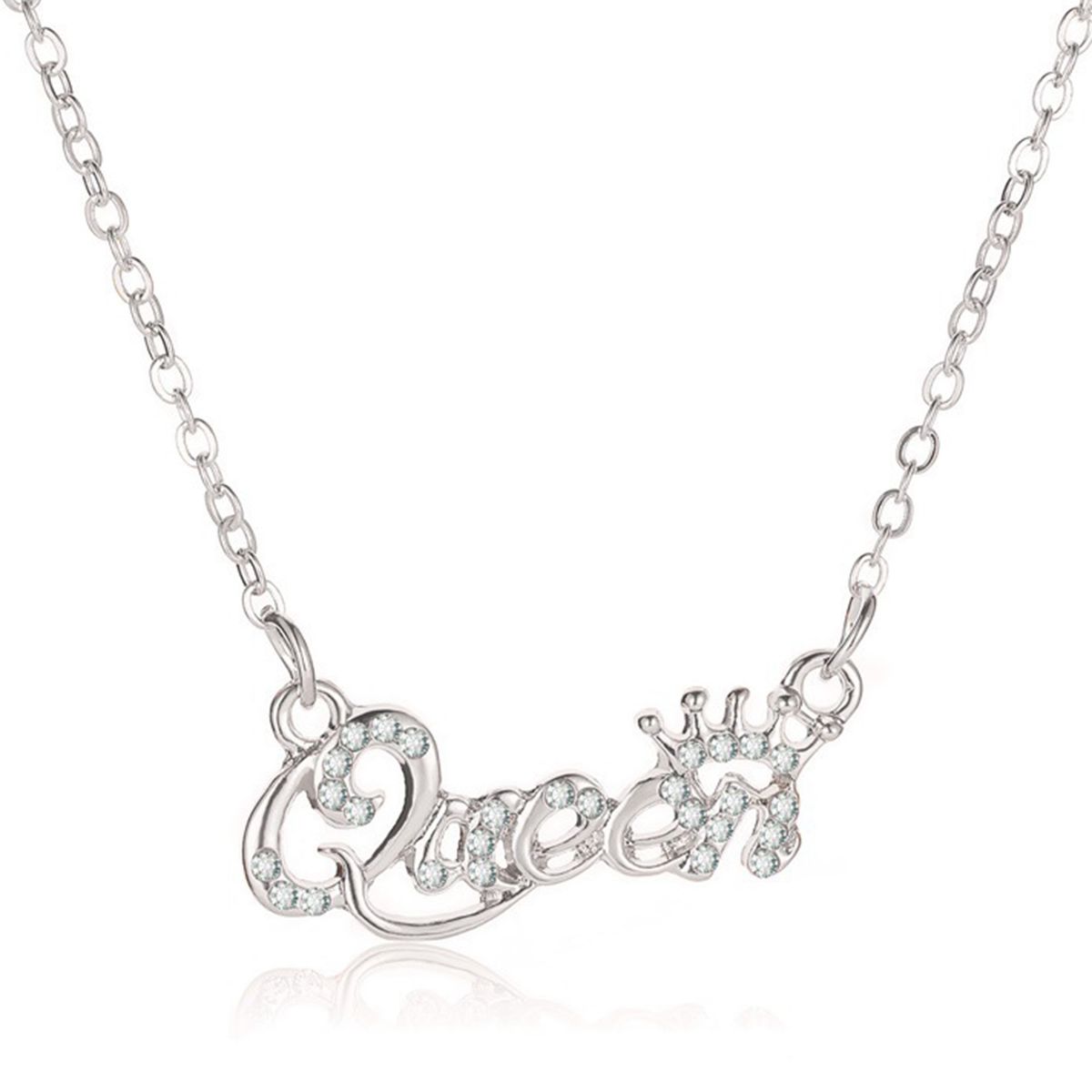 Queen Letter Necklace Clavicle Chains Choker Necklace