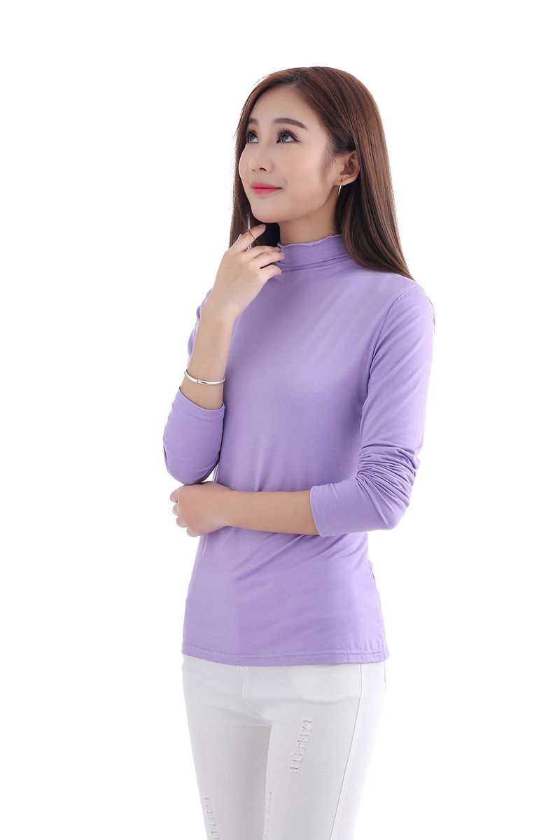 2022 Winter Shirt Ladies Undershirts Turtle Neck Women Muslim Long-Type 9