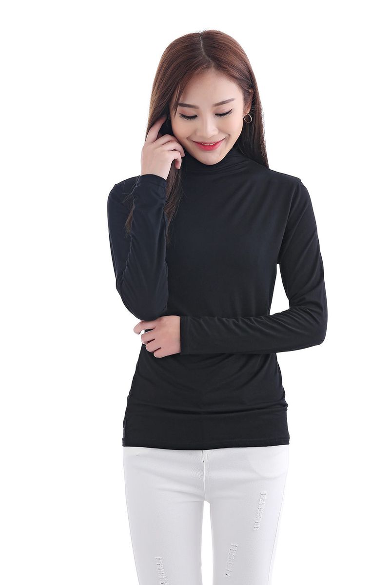 2022 Winter Shirt Ladies Undershirts Turtle Neck Women Muslim Long-Type 3