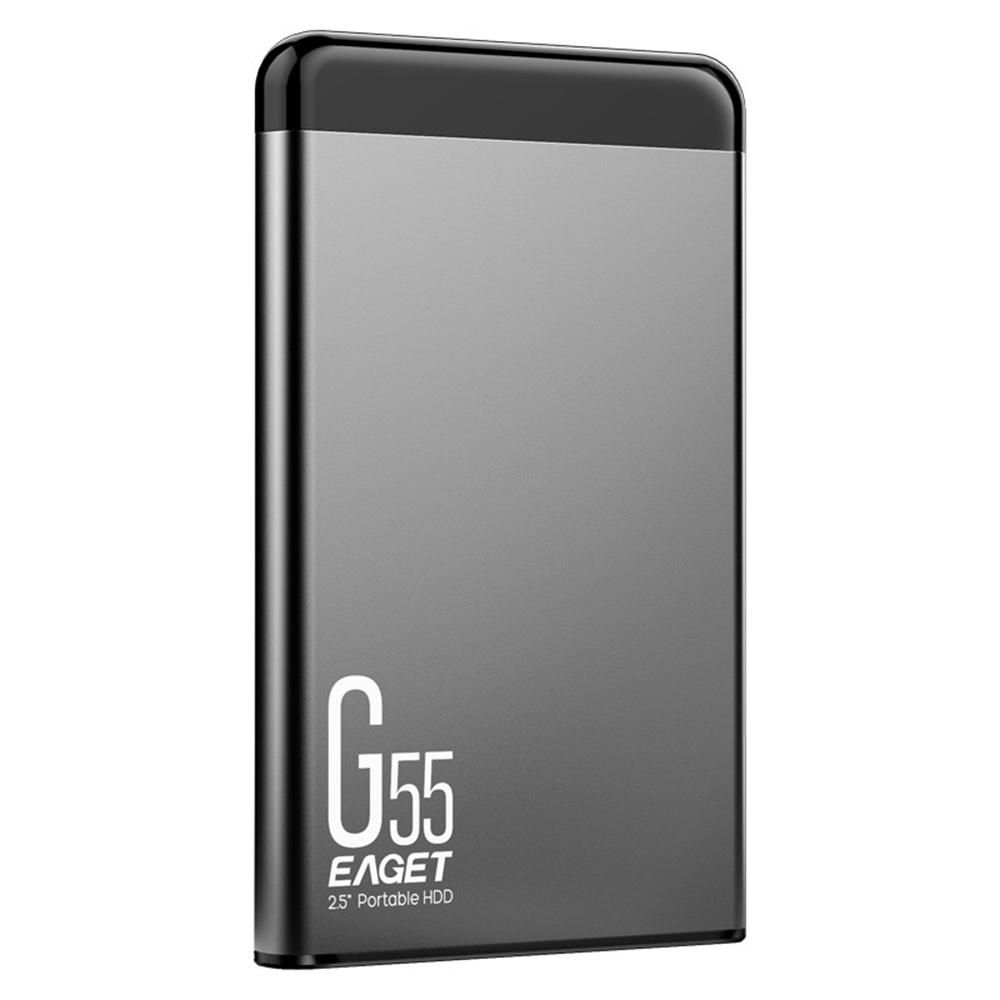 EAGET G55 2TB USB3.0 Mobile Hard Disk 2.5 inch Metal Mobile HDD High-speed Stable Shockproof Hard Drive Wide Compatibility