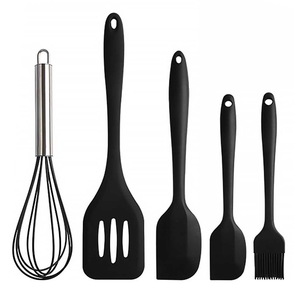 5pcs Kitchen Ware Set Silicone Scraper Oil Brush Egg Whisk