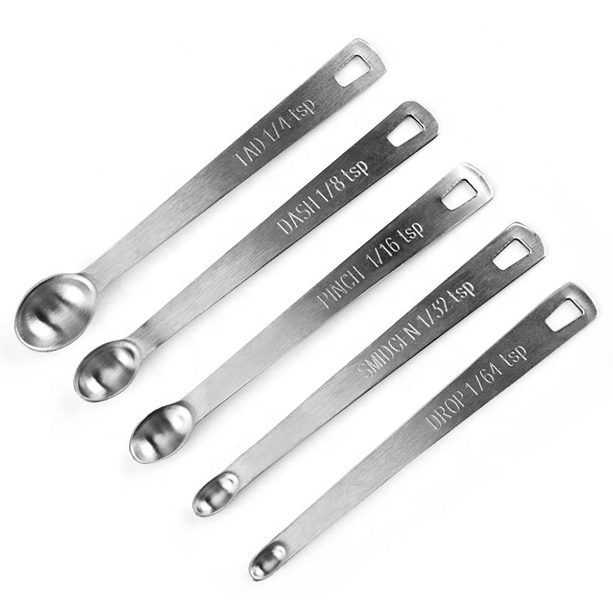 Mini measuring spoon set kitchen seasoning measuring spoon five piece set combination stainless steel measuring spoon 5 piece set baking tool