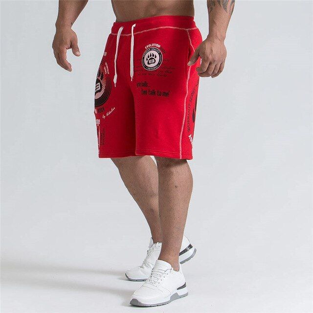 Mens Cotton Shorts Calf-length Gyms Fitness Bodybuilding Casual Joggers Workout Sporting Short