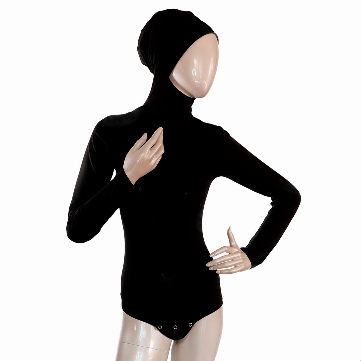 Msulim Inner Jumpsuit With Jilbab Full Sleeve Muslim Modest-black With Hat