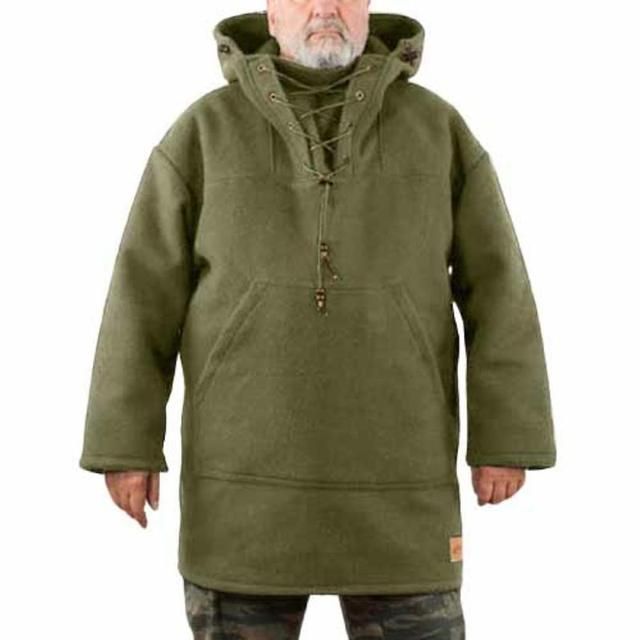 Men Winter Hiking Jackets Mid-Length Casual Coat Wool 06_S