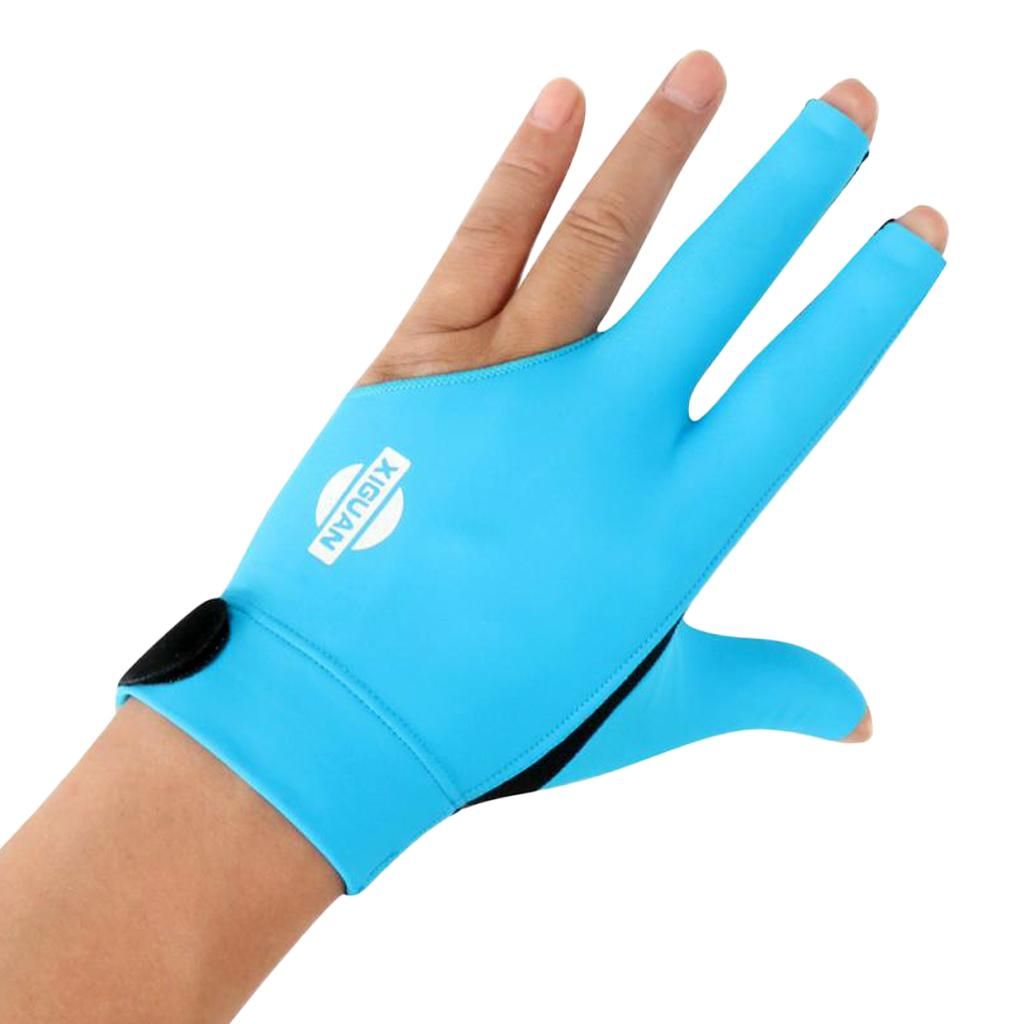 3-Finger Professional Elastic Snooker Pool Billiard Blue