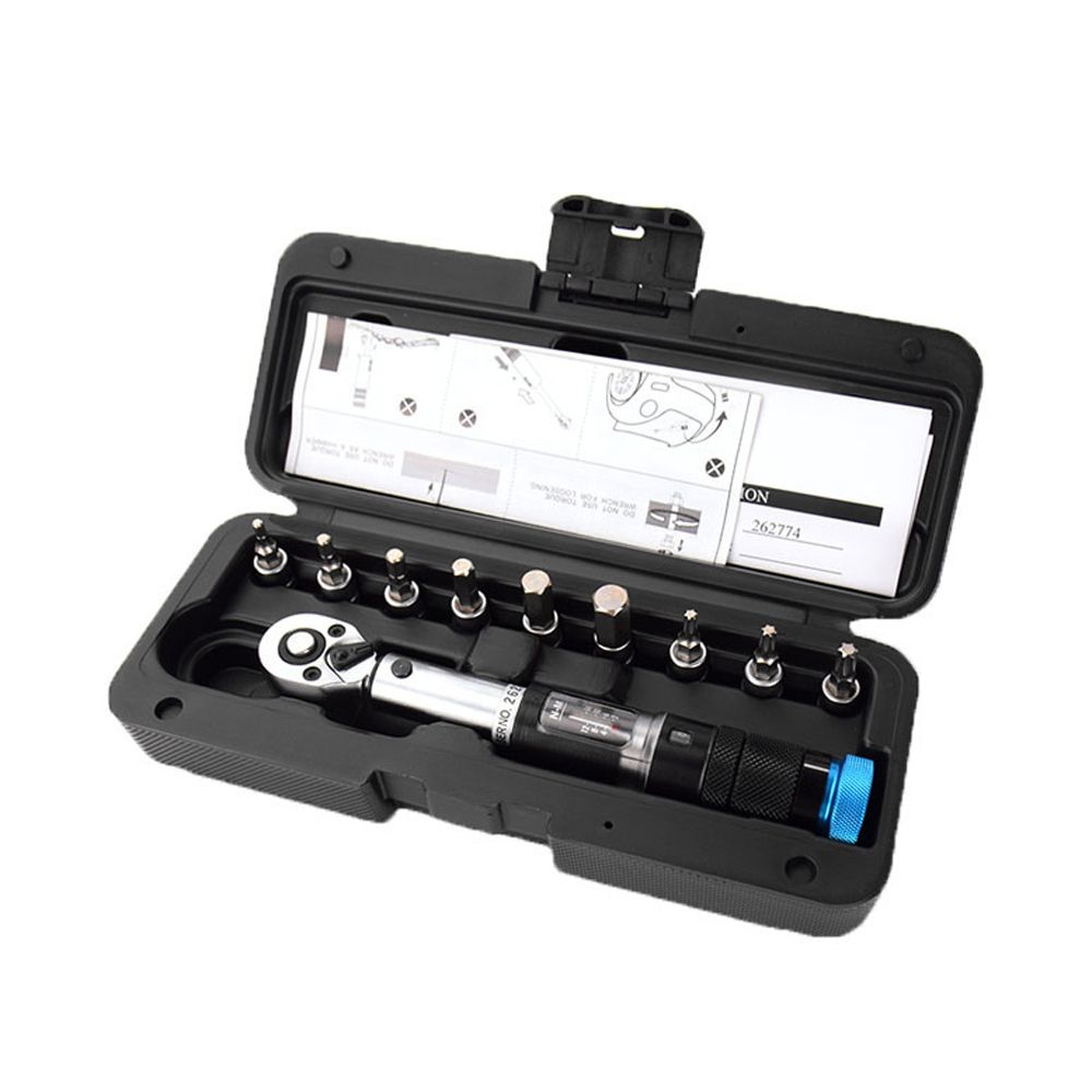 11PCS 1/4 Inch 2-14Nm Preset Torque Wrench Sleeves Set Quick