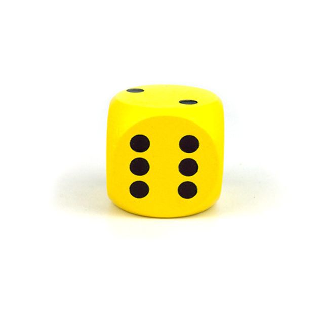 Wood Dice 5cm Large Size Colorful Dice Solid Dotted Rounded