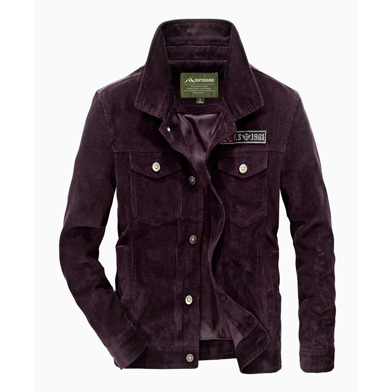 100% Cotton Corduroy Fashion Military Bomber Man Jackets