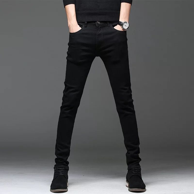 Black Custom Fits Men's Stretchy Jeans
