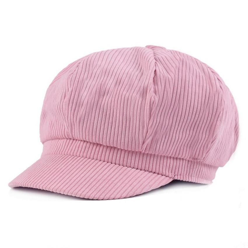 Corduroy sboy Hat For Women Octagonal Cap Beret Men Vintage British Spring Autumn Khaki er Eight Panel Cap