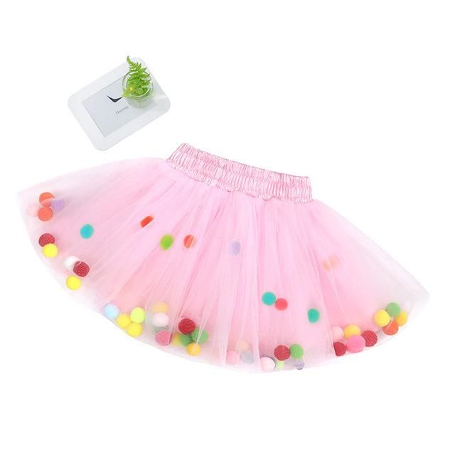Tutu Dress Girl Baby Party Fluffy Rainbow Dress