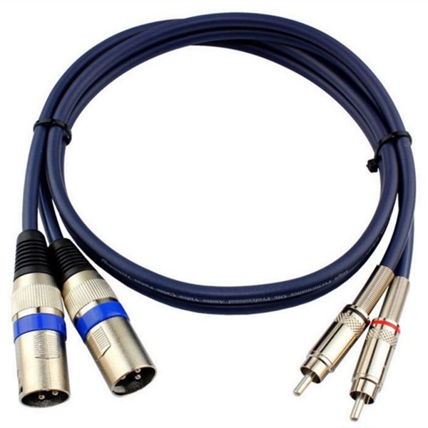 Dual XLR Male Connectors To Dual RCA Male Connectors Cable