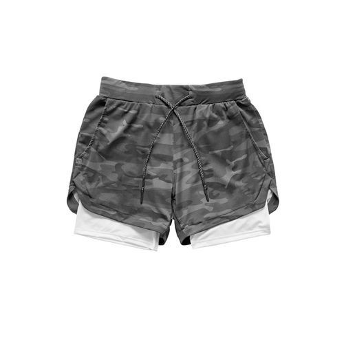 Quick-drying Shorts Tight-fitting Five-point Pants Fitness Sweatpants - Grey