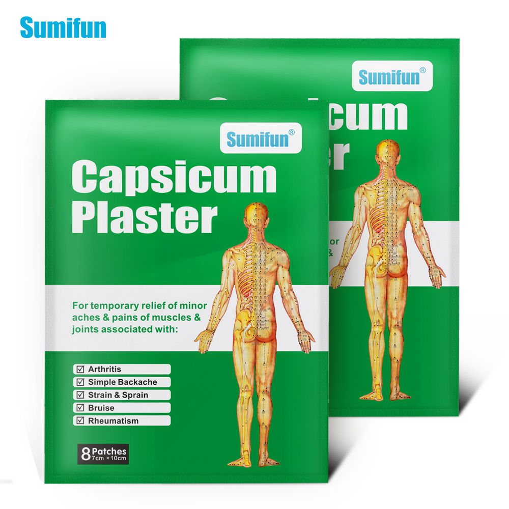 Herbal Sumifun Medical Joint Relief Pains Patch Heat Pads For Pain Plaster Capsicum Pain For D0668 Patch 40Pcs Back Heating