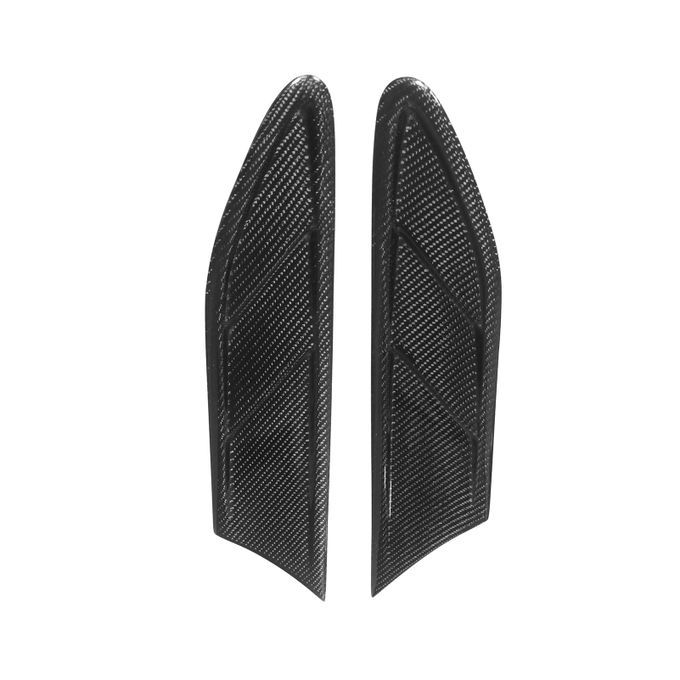 2Pcs Self-adhesive Black Carbon Fiber Side Fender Air-Black