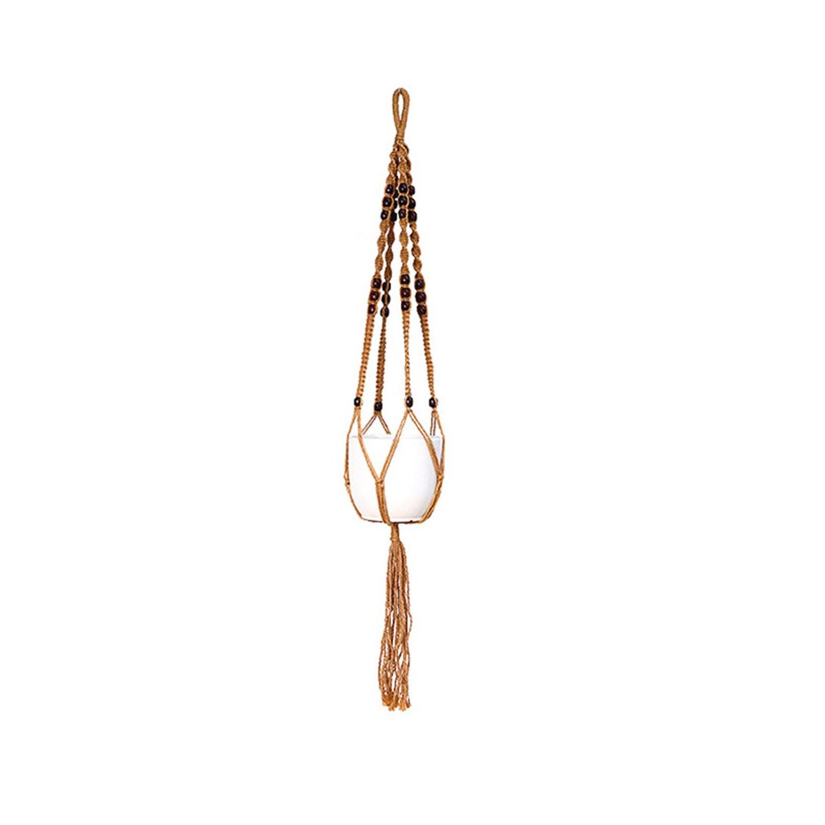 Plant Hanger Flowerpot Net Bag Plant Hanger Pot Tray B