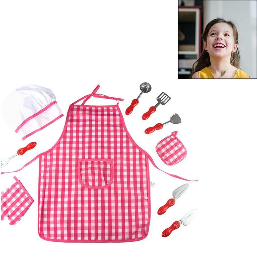 Chef Costume Set For Kids Girls Cooking Game For Kids Boys Toddler