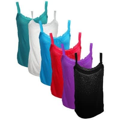 Ladies' Camisoles - Pack Of 6 - Multicolour