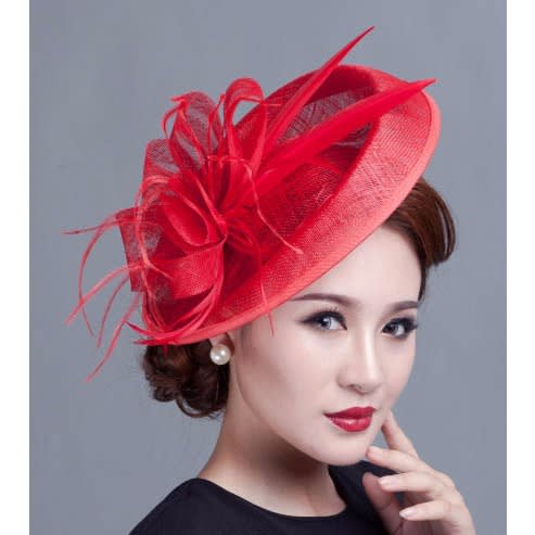 Comfort Inspired Edge Fascinator - Hot Red