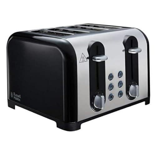 Extra Wide Slots Pop-up Toaster - 4-slice - Black