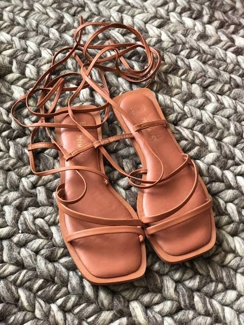 Womens Strappy Tie Gladiator Flat Sandals