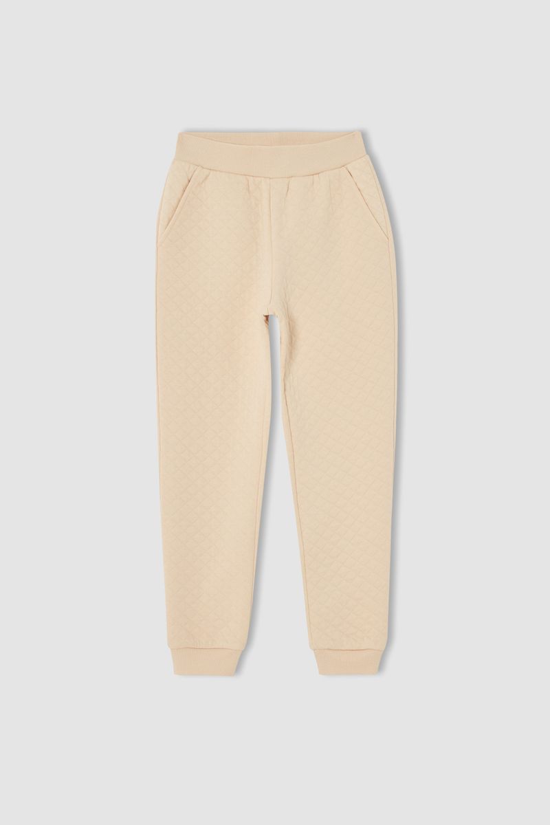 Girl Relax Fit Sports Wear Trousers - Ecru