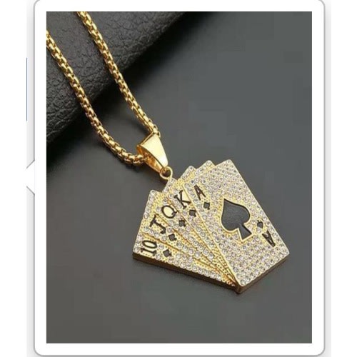 Bubble Chain With Card Pendant