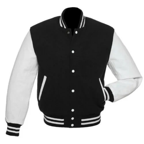 Men's Varsity Shapers Jacket - White & Black