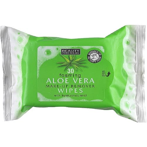 Aloe Vera Foaming Make-up Remover Wipes - 30 Counts
