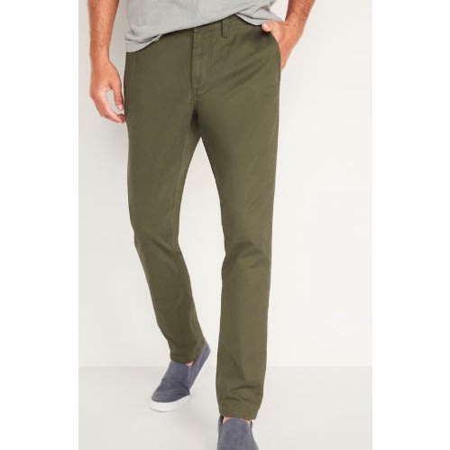 Slim Chino Pants For Men- Dark Green