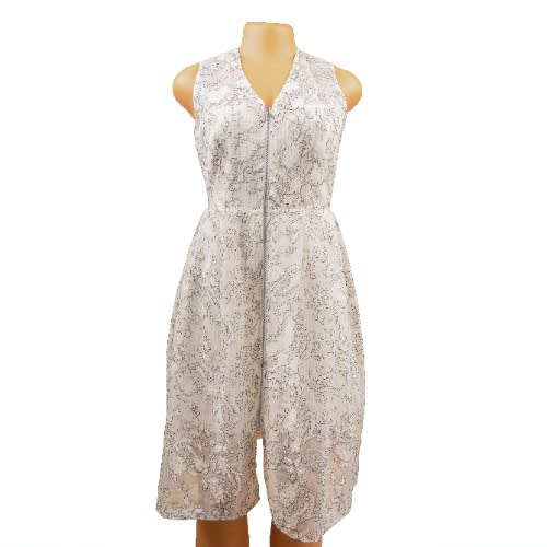 Women Gown - White & Black
