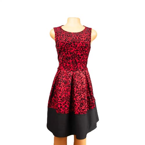Women Gown - Red & Black