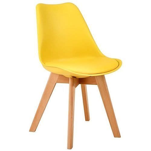 Woodmart Padded Plastic Back Rest - Yellow