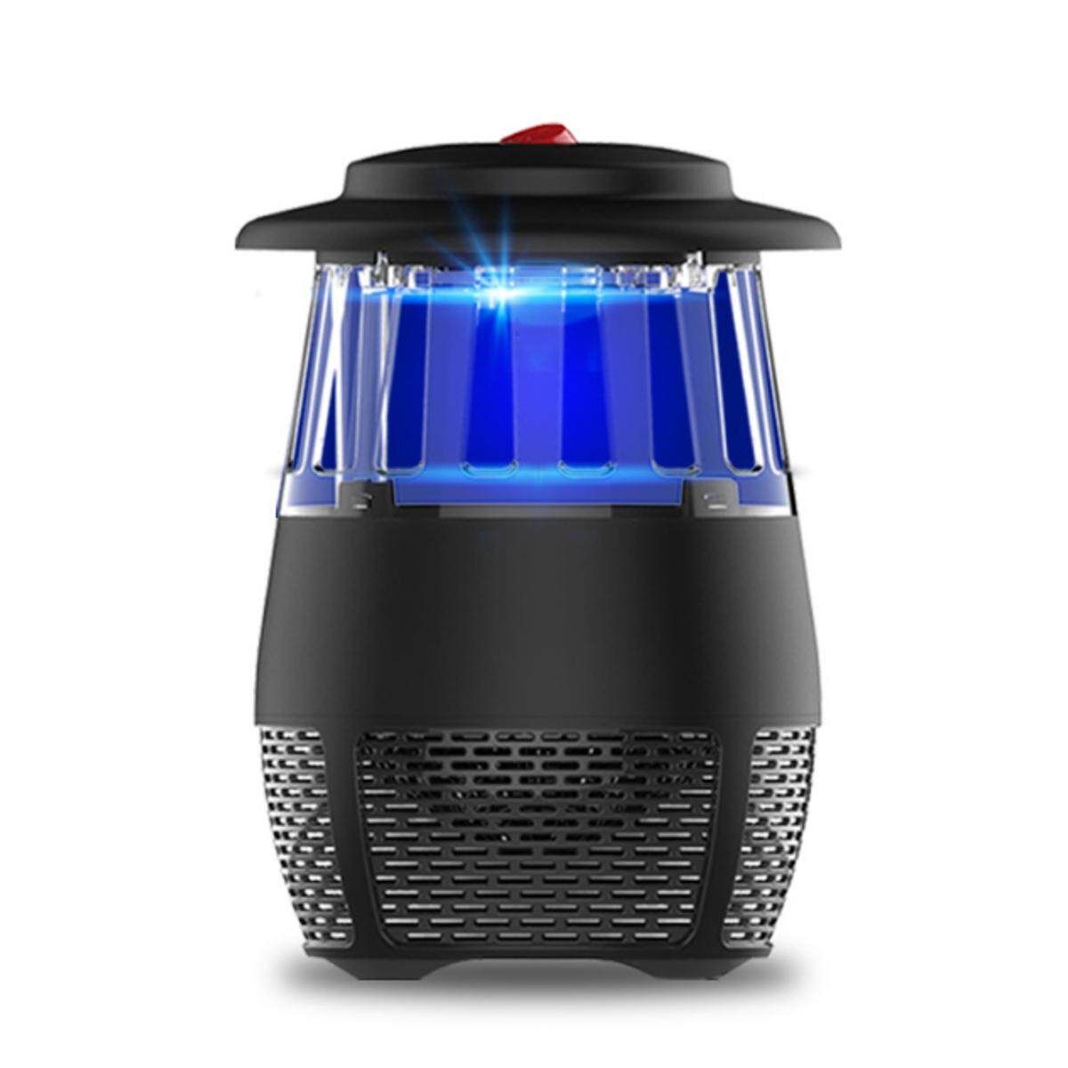 LED Electric USB Mosquito Fly Bug Pest Insect Killer With Trap Night Lamp Black/White Black (black)