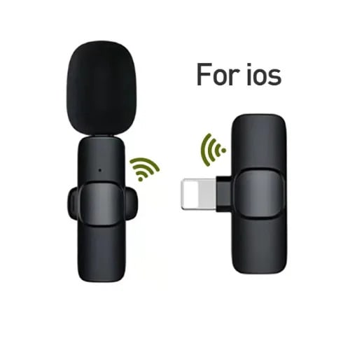 Wireless Lavalier Mic For Iphone-1 Receiver & 1 Wireless Microphone