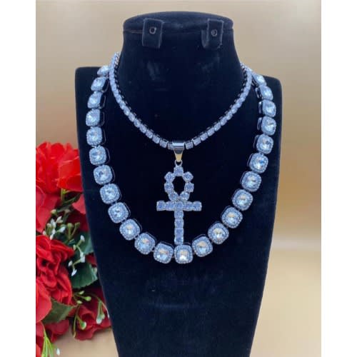 2 In 1 Tennis Chain With Pendant