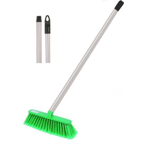 Soft Bristles Floor Sweeping Brush With 120cm Plastic Handle