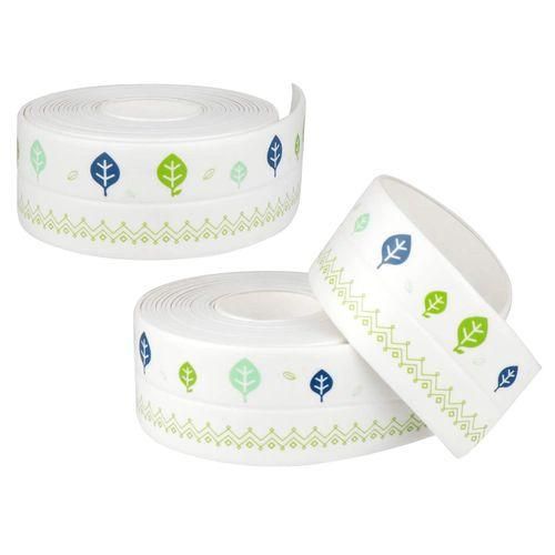2Pcs Tape Caulk Strip Anti-Mildew Self Adhesive Sealing Pvc