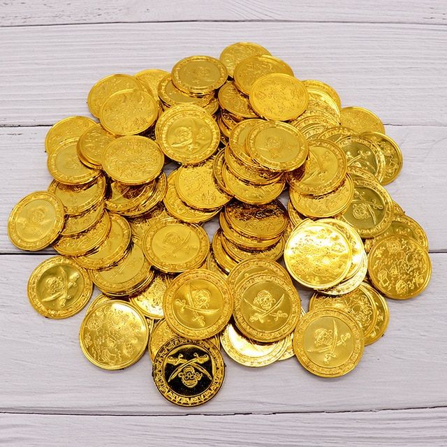 100pcs/set Foreign Trade Product Gimmick Hard Gold Coin Map